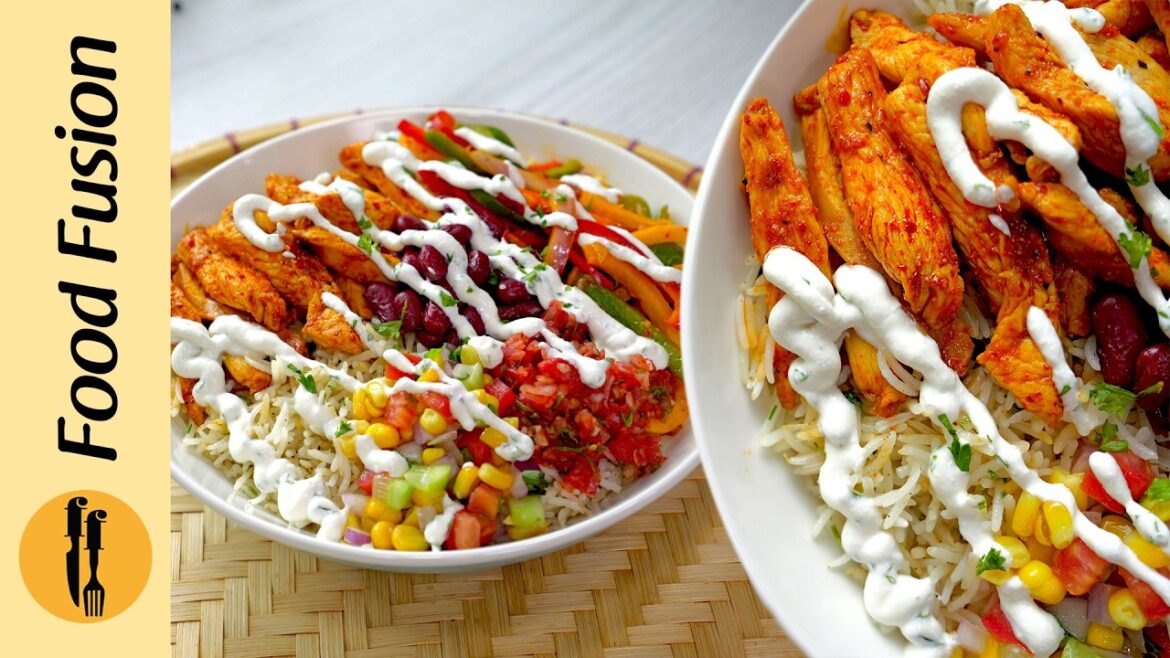 Tajin Chicken Fajita Rice Bowl Recipe by Food Fusion