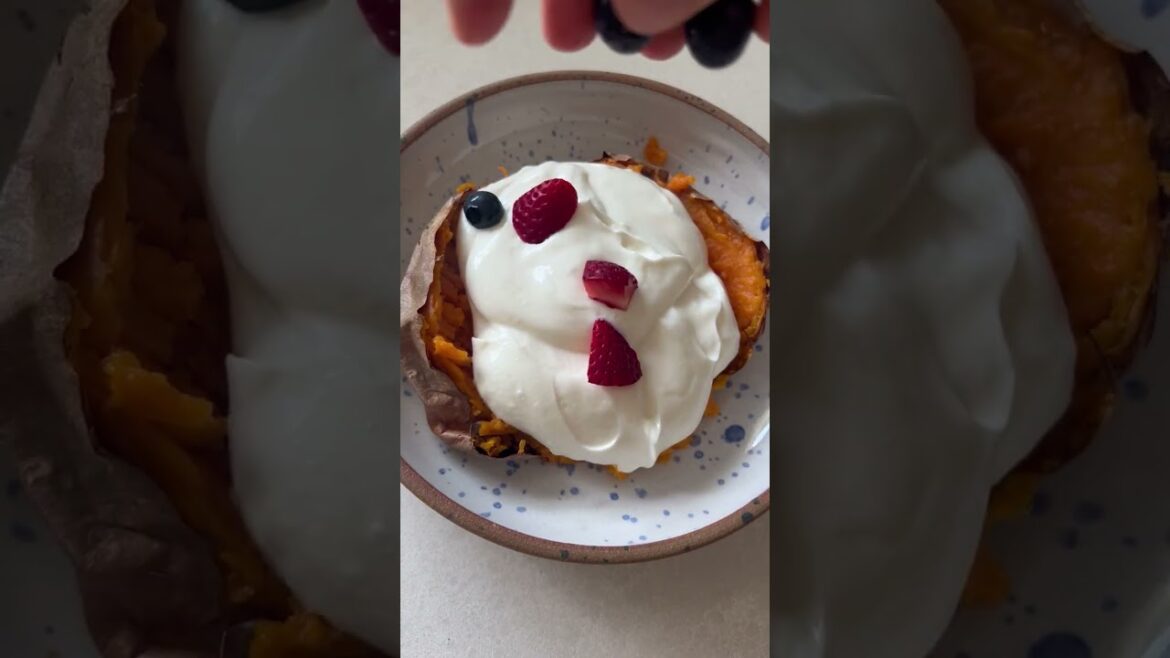 Sweet Potato Breakfast Bowl with Greek Yogurt