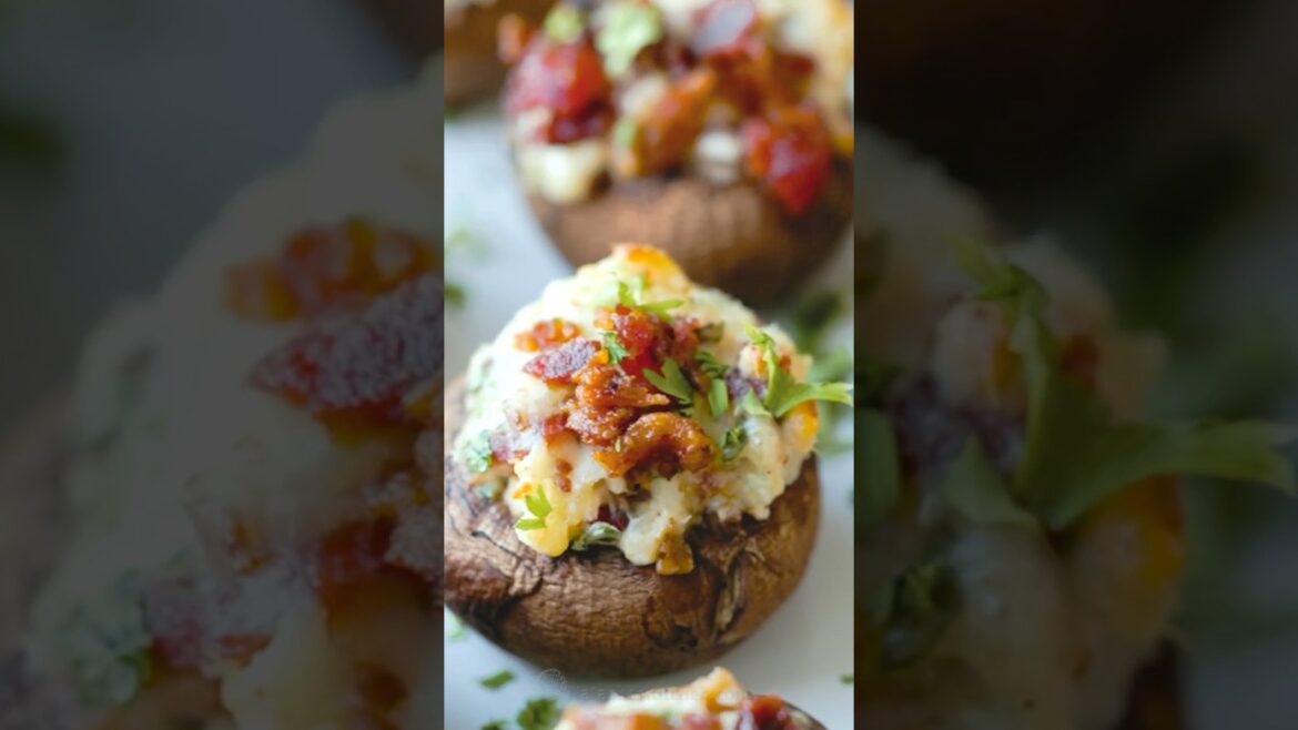 These Stuffed Mushrooms Disappear FAST #shorts