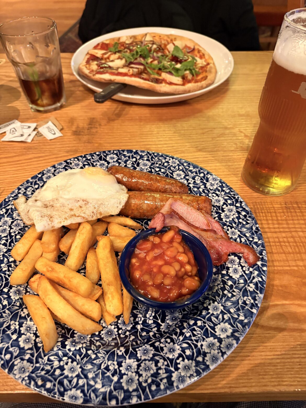 Wetherspoons, Godalming, £7.18 with the pint