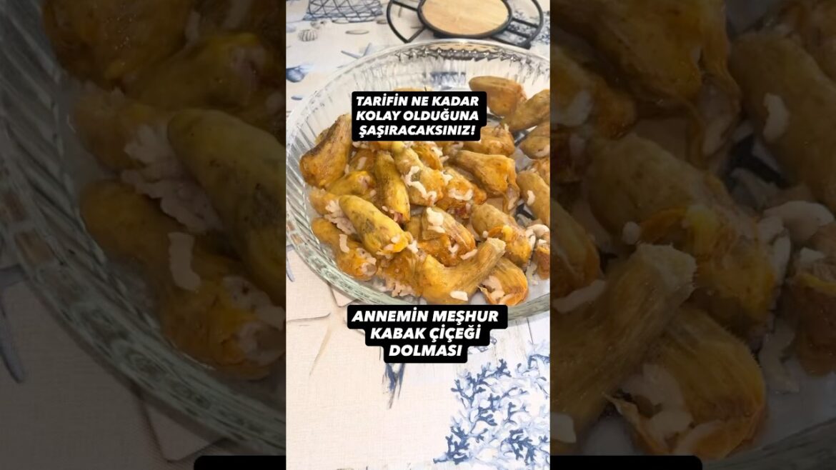 Kabak Çiçeği Dolması Tarifi Annemden ✨ #yemektarifleri #yemek #dolmatarifi #zeytinyağlı #shortvideo
