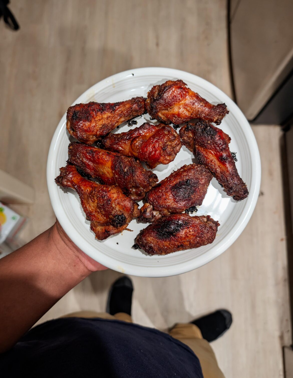 Homemade honey spiced wings.