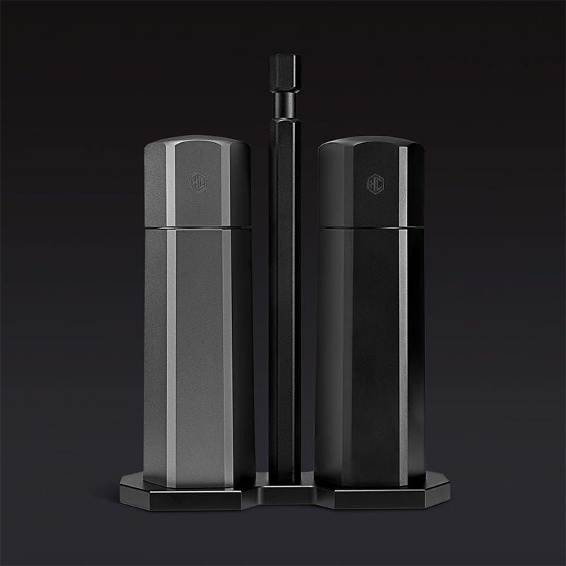 HexMill Tabletop Salt & Pepper Grinder Set