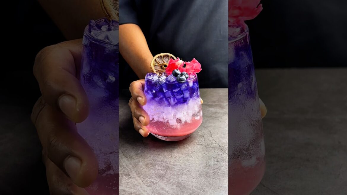 Lemon Blueberry Smash - Mocktail #drinkrecipe #drink #recipe #mocktail #alcoholicdrinkrecipe