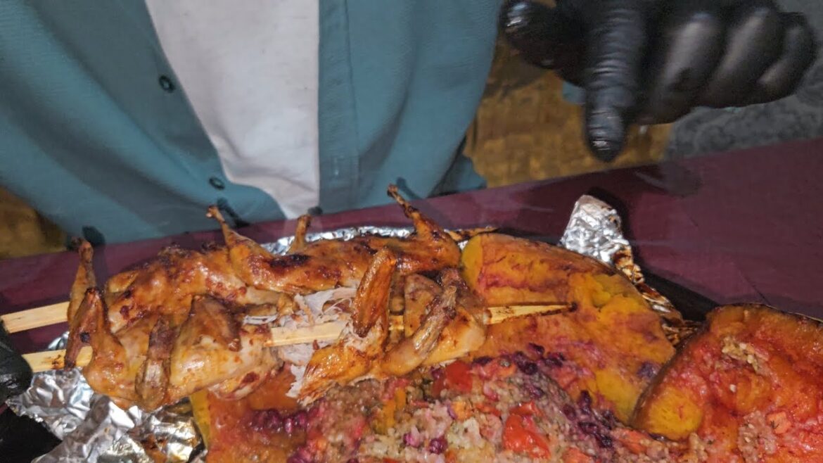 Pumpkin Filled with Rice, Quail, and Spices