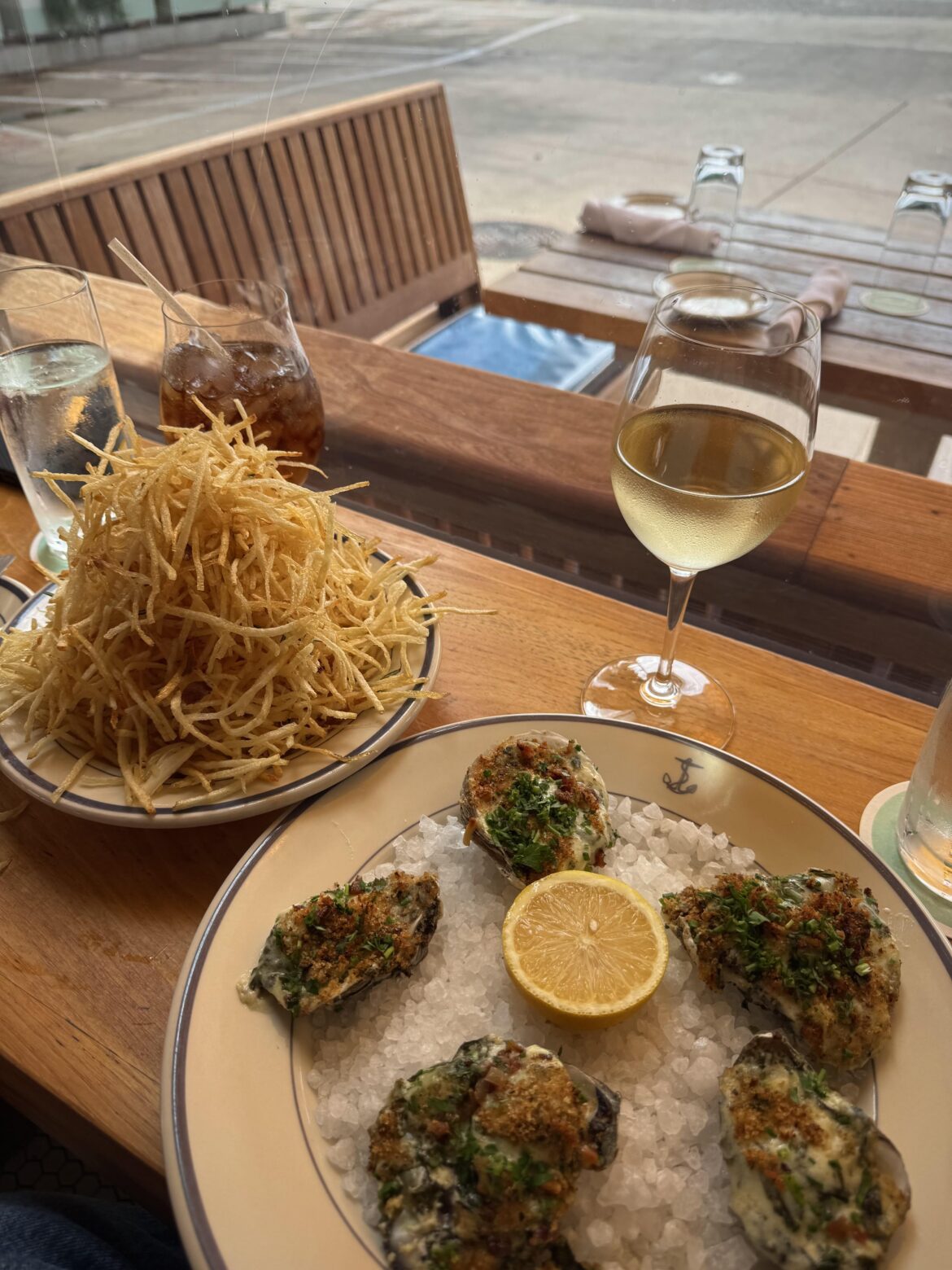 Anyone figured out a solid way to eat Clark’s Oyster Bar’s fries yet?