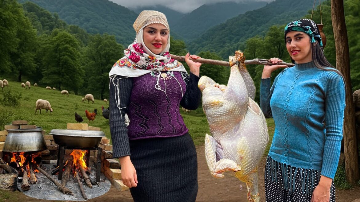 Epic Persian Village Feast: 10kg Turkey Cutting , Beetroot Salad & Grandma’s Traditional Sweets