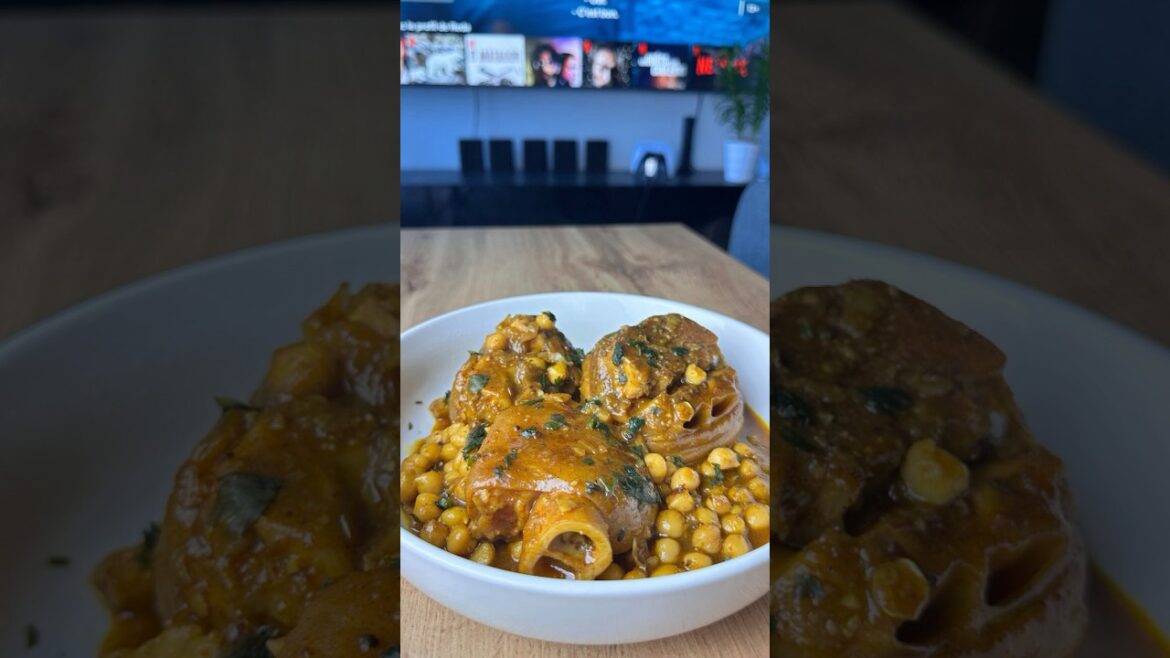 Deliciously easy and authentic Moroccan Cow’s Feet and chickpeas!