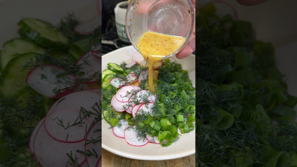 Fresh Cucumber and Radish Summer Salad #sofiaafoodie #short