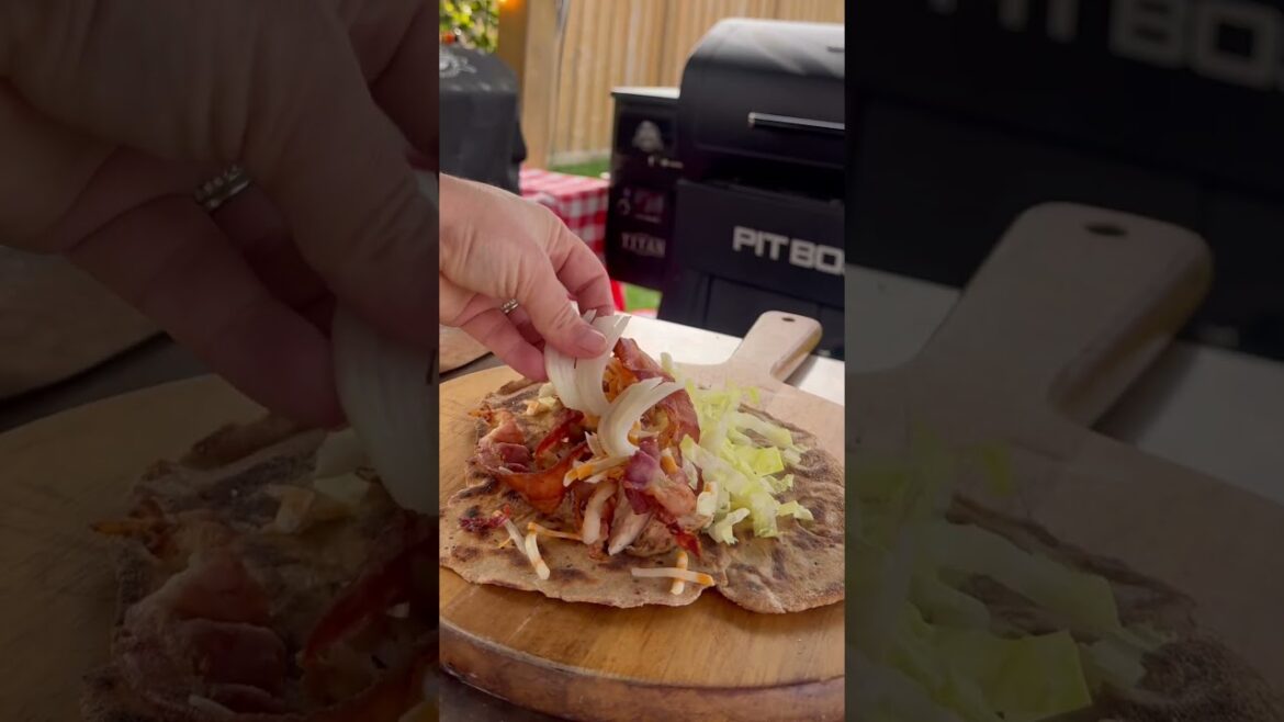 TURKEY Bacon Ranch Wraps - so delicious - on @PitBossGrills #turkey #bacon #ranch #wraps #food