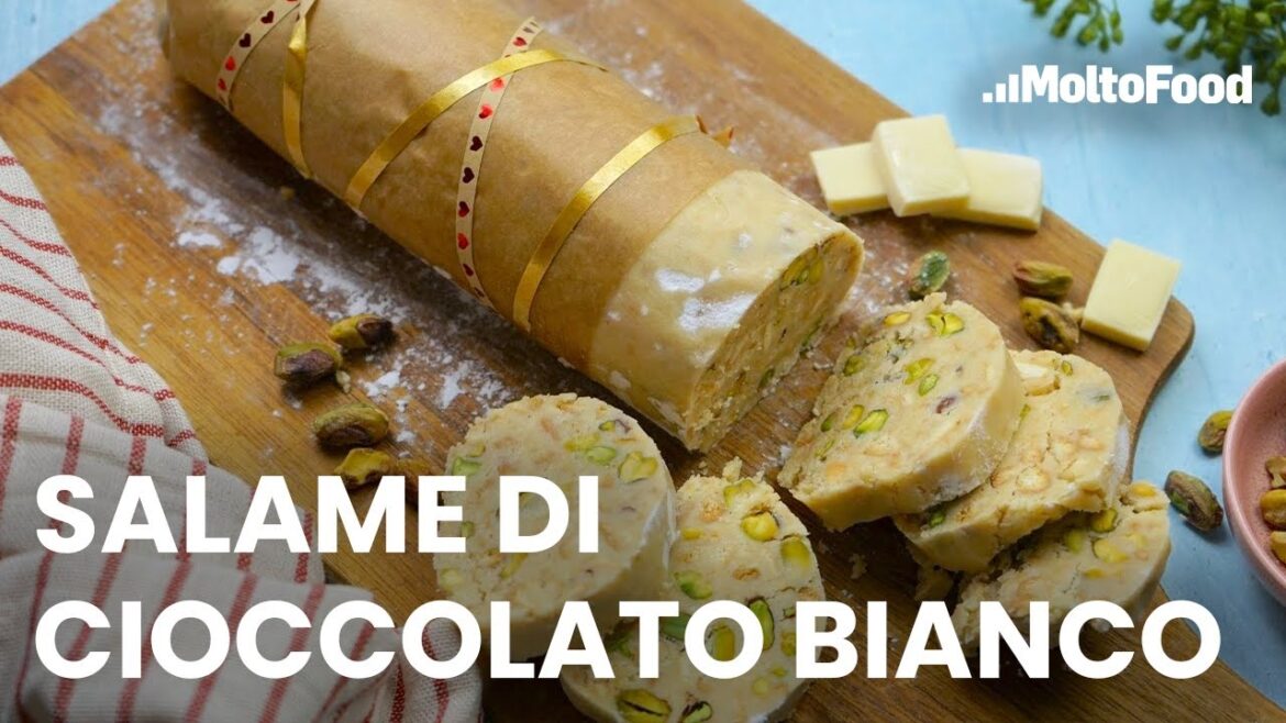 Salame di cioccolato bianco e pistacchi: la variante golosa e irresistibile