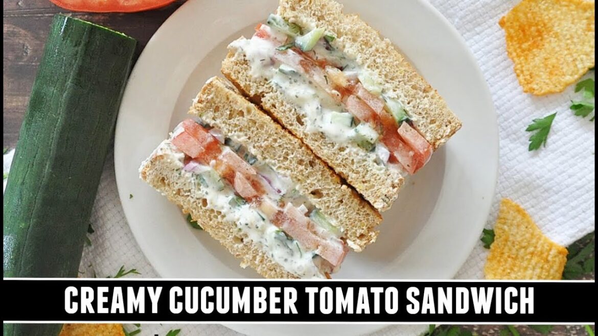 Creamy Cucumber Tomato Sandwich | HEALTHY & Delicious 10 Minute Recipe