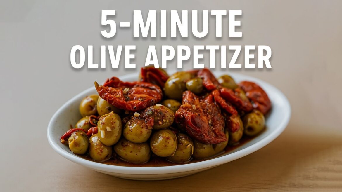 Easy Olive Dip Recipe (5 Minutes) | Pomegranate & Garlic Mediterranean Appetizer