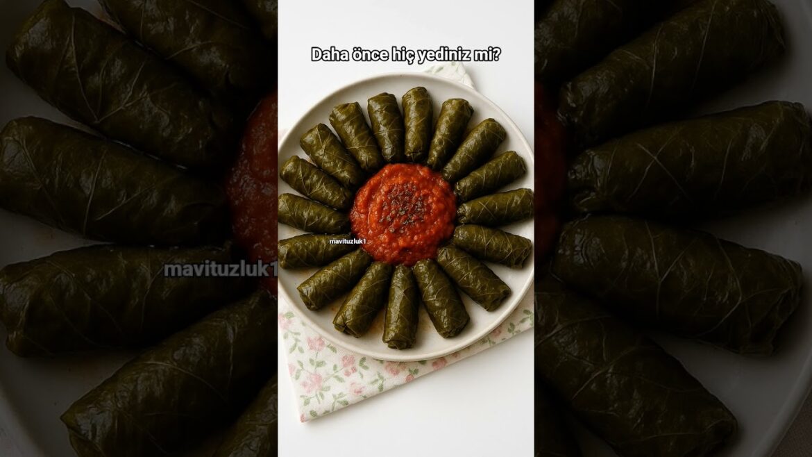 Kiraz Yaprağı Sarması#shortvideo #sarma#dolma#sebzeyemekleri#mavituzluk1(tarifi açıklamada❗️)