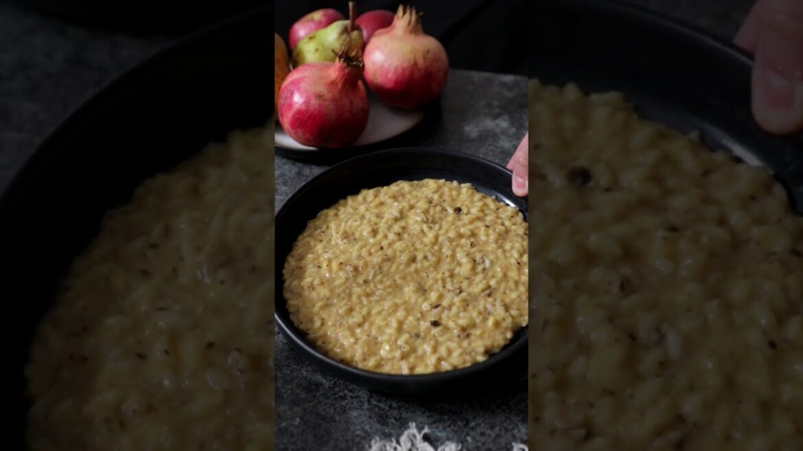 Risotto con zucca, chiodini e Raspadura Bella Lodi