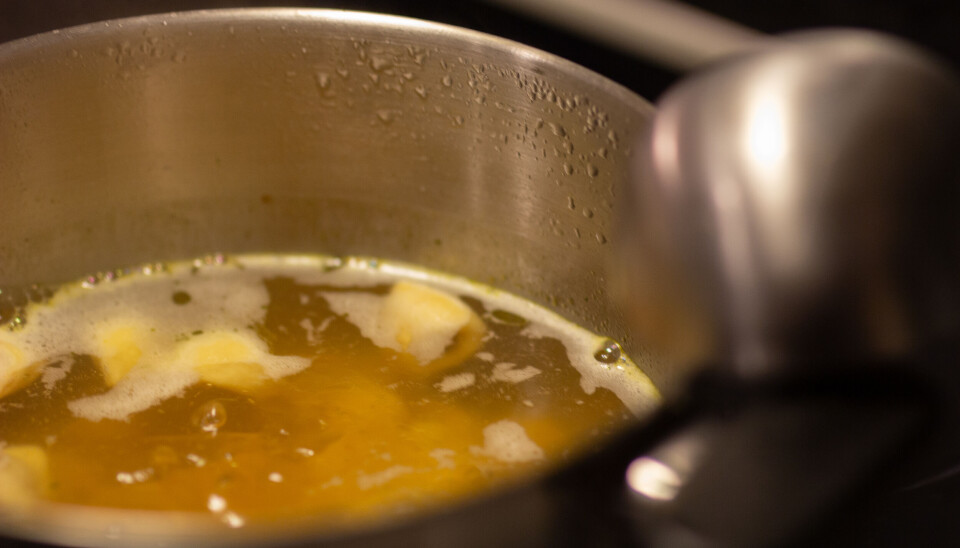 FLOATING: When the tortellini starts to float in the boiling broth, they are ready to eat.