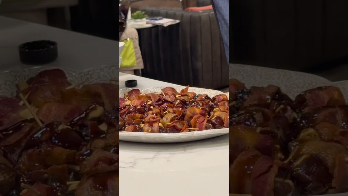 Love these Bacon Wrapped Dates with Whiskey Glaze. #BaconWrappedDates #TheRogueChef #BransonMO