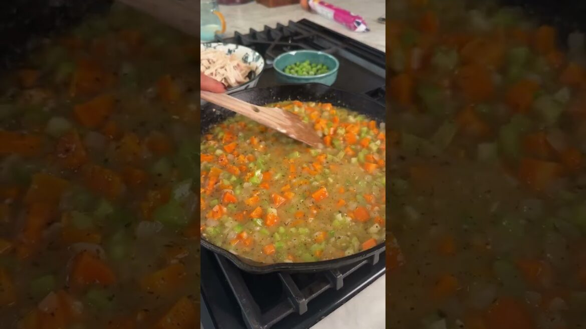 the easiest dinner that comes together in 30 minutes! Meet my skillet chicken pot pie topped with the easiest dinner that comes together in 30 minutes! Meet my skillet chicken pot pie topped with