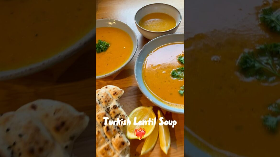 You HAVE to try this version of Turkish Lentil Soup - Mercimek Çorbası #turkish #dinner #soup