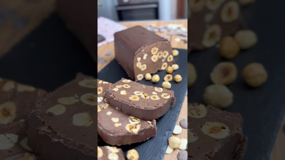 Torrone dei morti al cioccolato e Nutella fatto in casa #ricettedolci #cucinaitaliana ￼