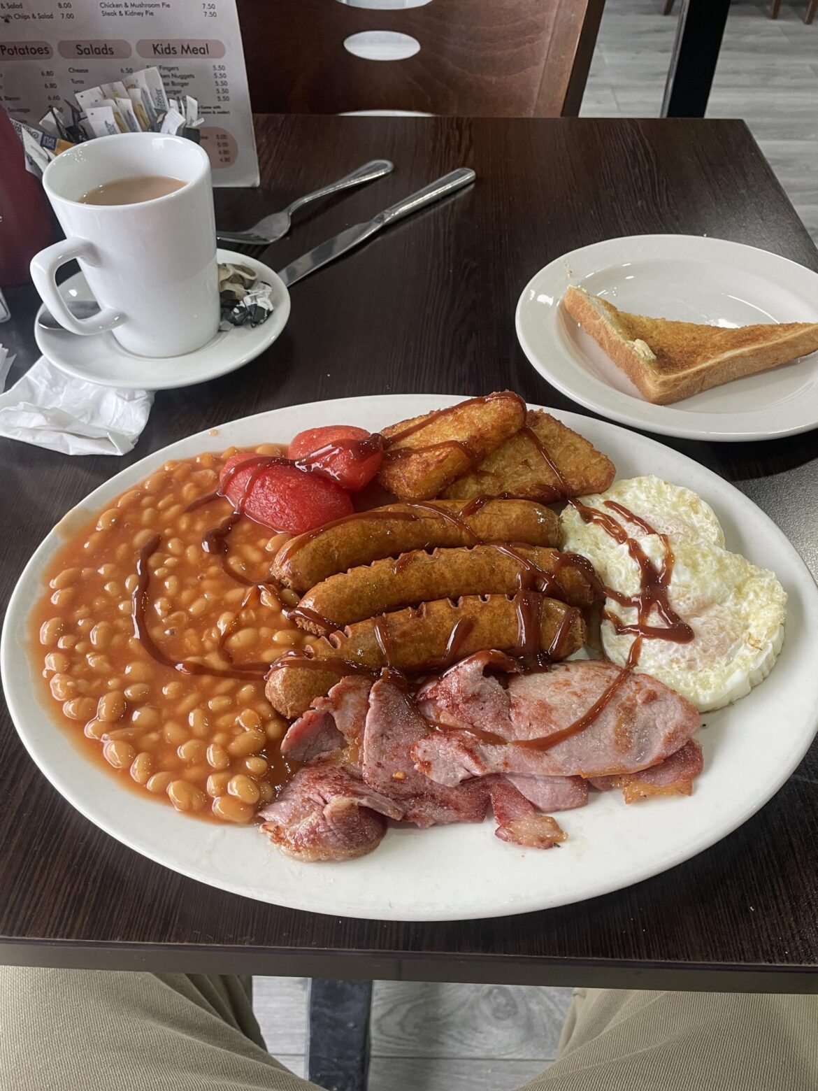 Set 2 , Lordswood Cafe Medway with tea and toast £9.50