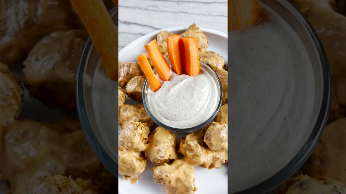 Vegan Golden Cauliflower Wings!! Oil free!