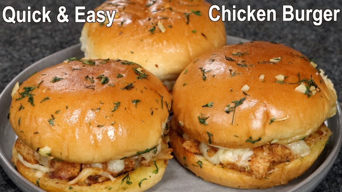 Never have I ever eaten such a delicious chicken burger ! Quick & easy Chicken burger recipe
