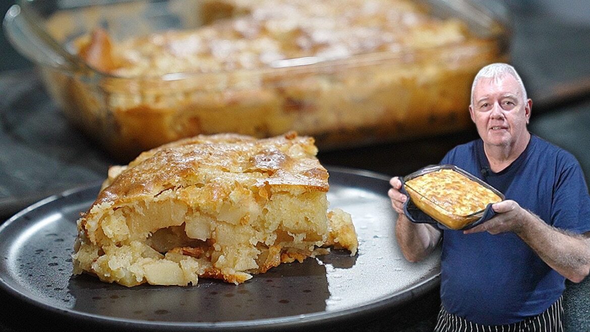 EASY Old Fashioned Batter Top Apple Pie - No Pastry Needed!
