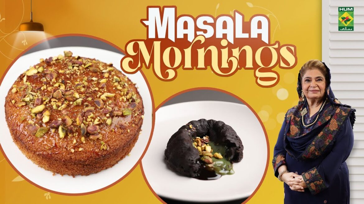 Pistachio Chocolate Lava Cake & Saffron Pistachio Basbousa | Masala Mornings | Masala TV