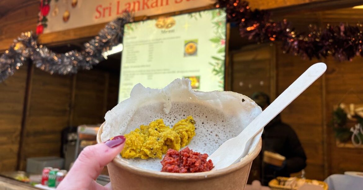 I tried the Sri Lankan street food stall at Newcastle Christmas market where they combine curry and pancakes Chronicle Live