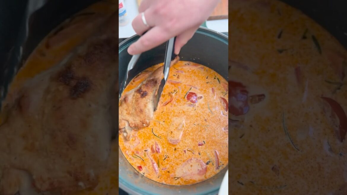 The Best Fall Dish You’re Not Making (Yet) | Creamy Tomato Braised Rabbit #shorts #cooking #food