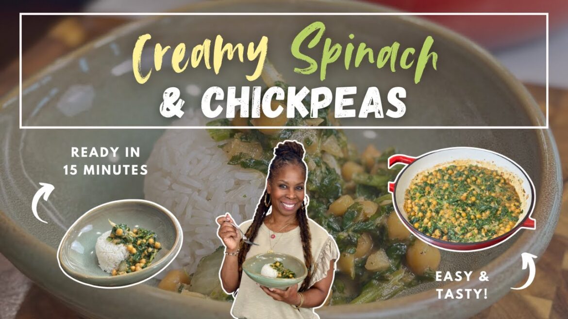 Creamy Chickpeas With Spinach | 15 Minute Meals | Loaded with Fiber & Protein Creamy Chickpeas With Spinach | 15 Minute Meals | Loaded with Fiber & Protein