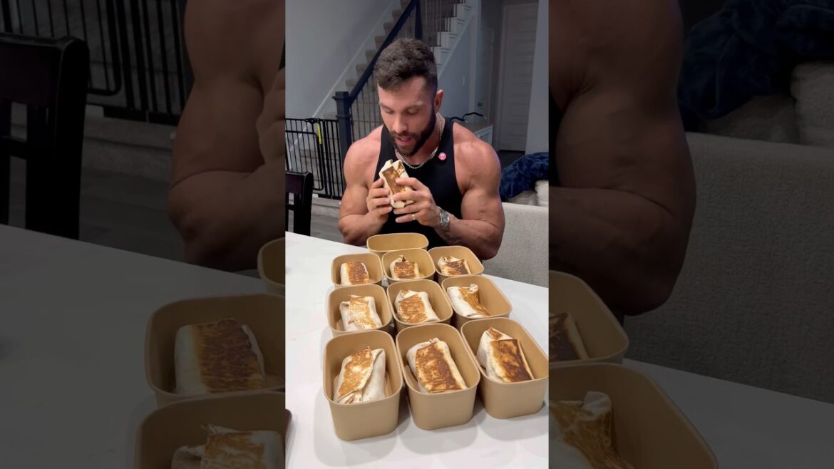 Barbecue chicken, bacon burritos #madprotein #mealprepideas