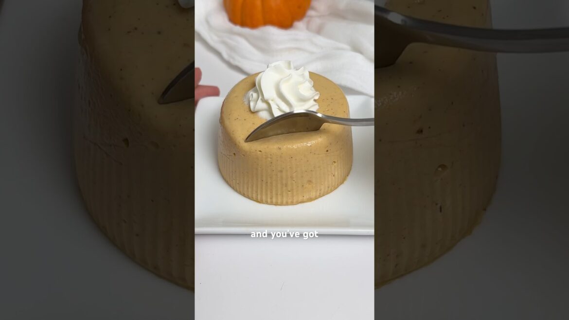 Pumpkin Panna Cotta (No gelatin!) #shorts