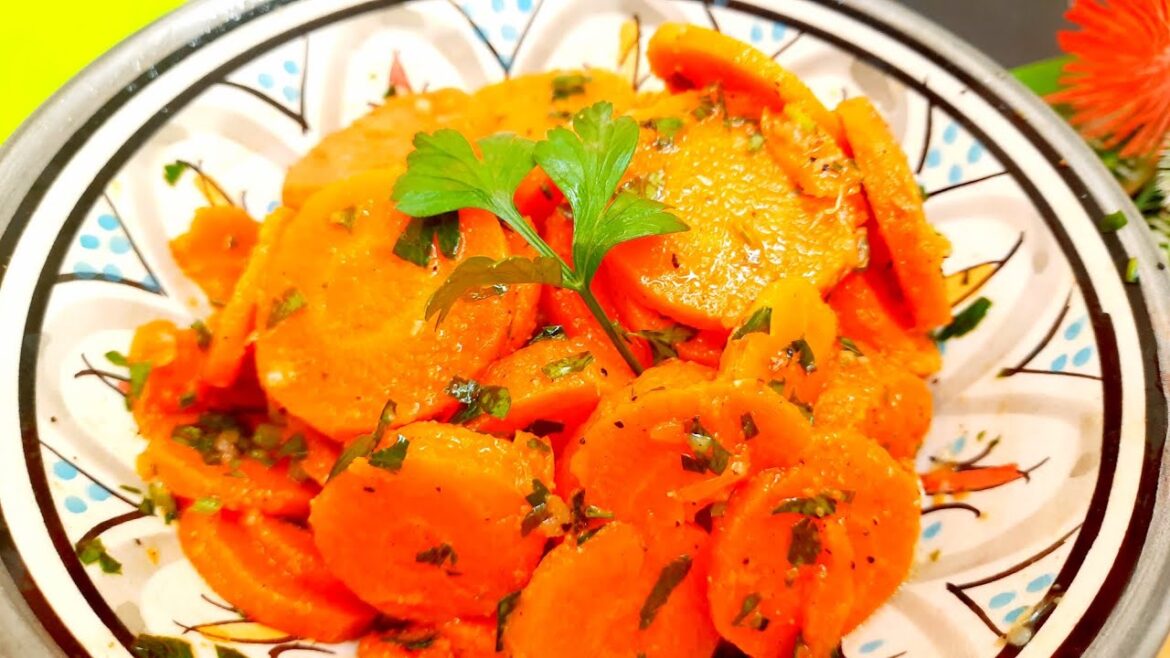 Moroccan carrot Rondelle cut salad|سلطة الجزر على الطريقة المغربية