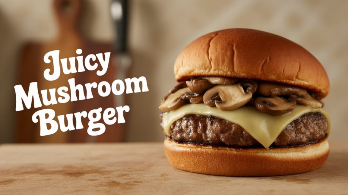 The BEST Mushroom Swiss Burger Recipe