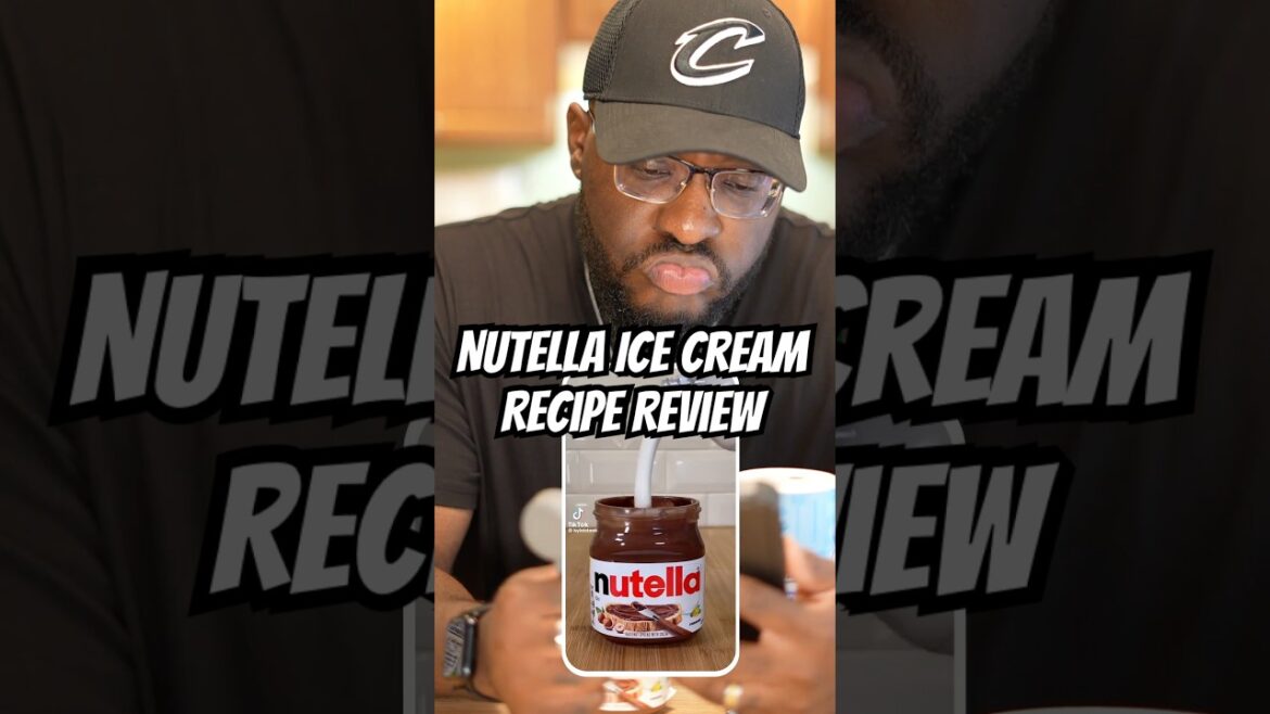 Went Down Brown Town! HONEST REVIEW: Nutella Ice Cream Recipe. #foodreview #snack