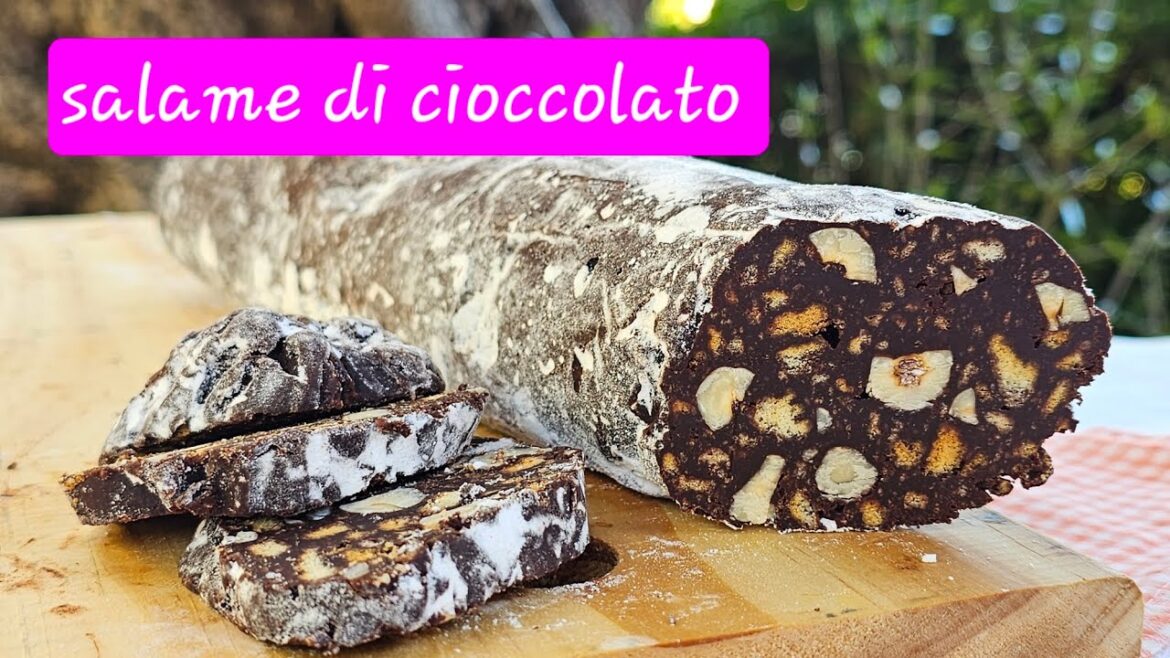 Salame di cioccolato, senza uova e con un suggerimento per farlo senza burro