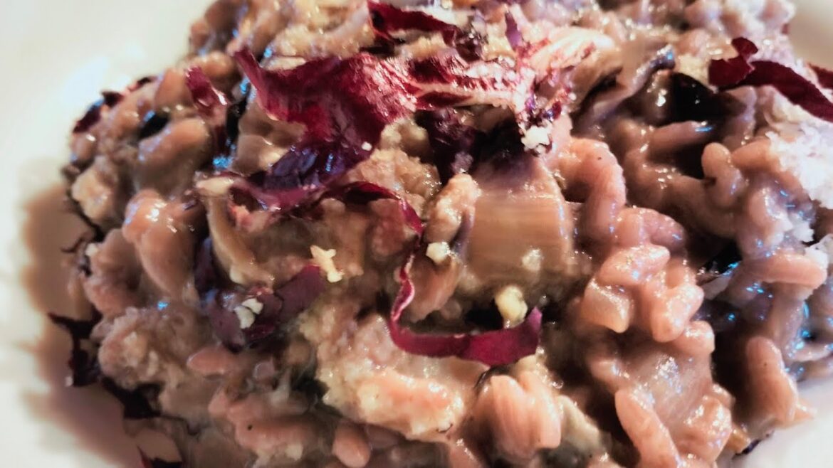 Risotto con radicchio e gorgonzola