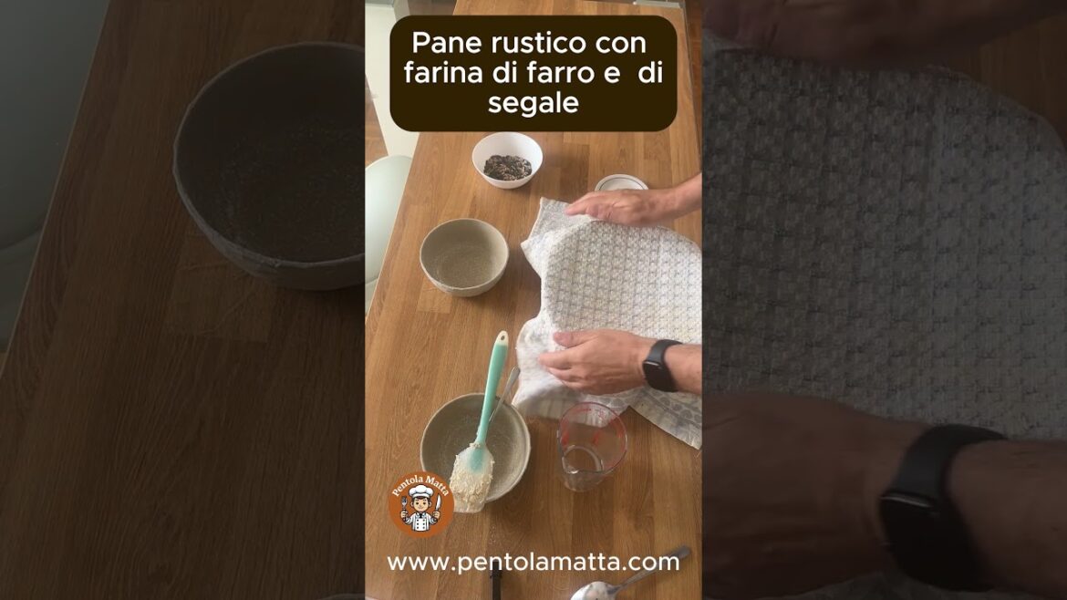 Pane rustico con farina di farro e farina di segale