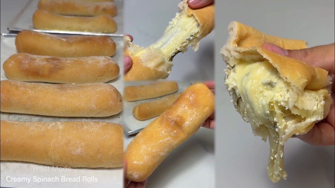 CREAMY SPINACH BREAD ROLLS Recipe