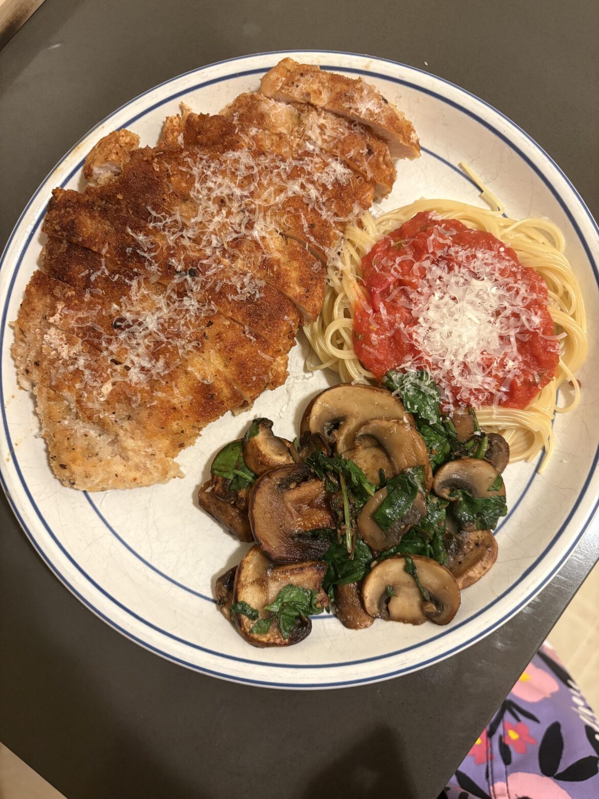 Chicken, veggies, and pasta