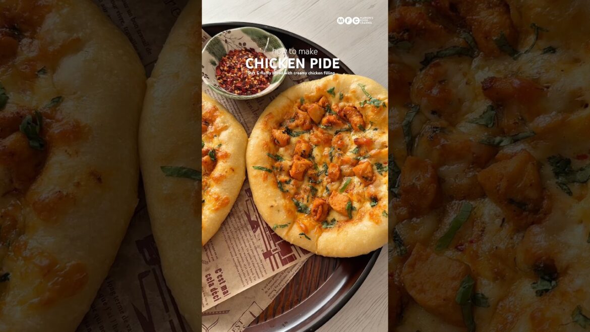 Better Than Pizza! Super Soft Creamy Cheesy Chicken Pide Recipe | Turkish Style Chicken Bread
