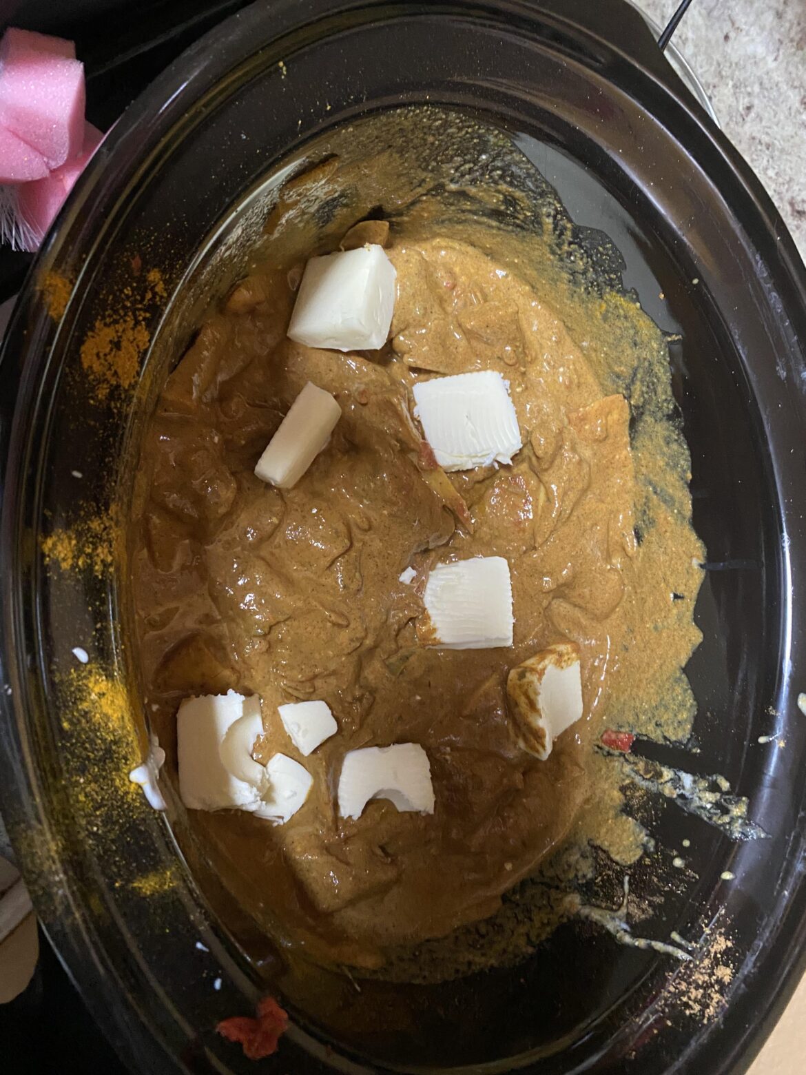 My first attempt at Butter Chicken. I gave up and combined five recipes and took some liberties.