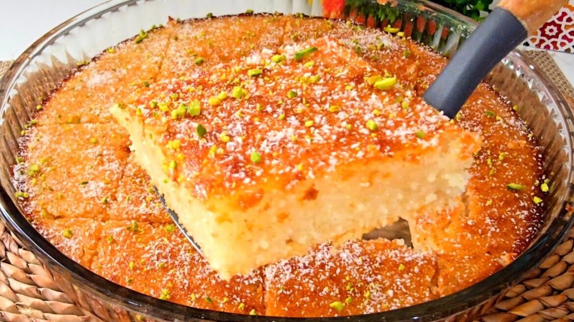 Middle Eastern Basbousa | Semolina Cake | Soft, Sweet & Delicious | Arabic Sweet