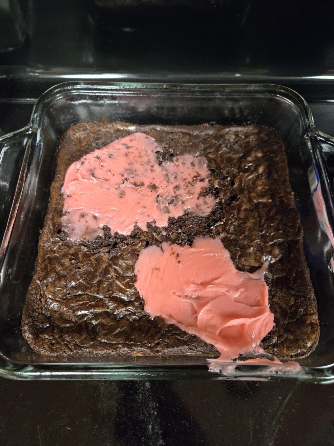 Strawberry caramel brownies