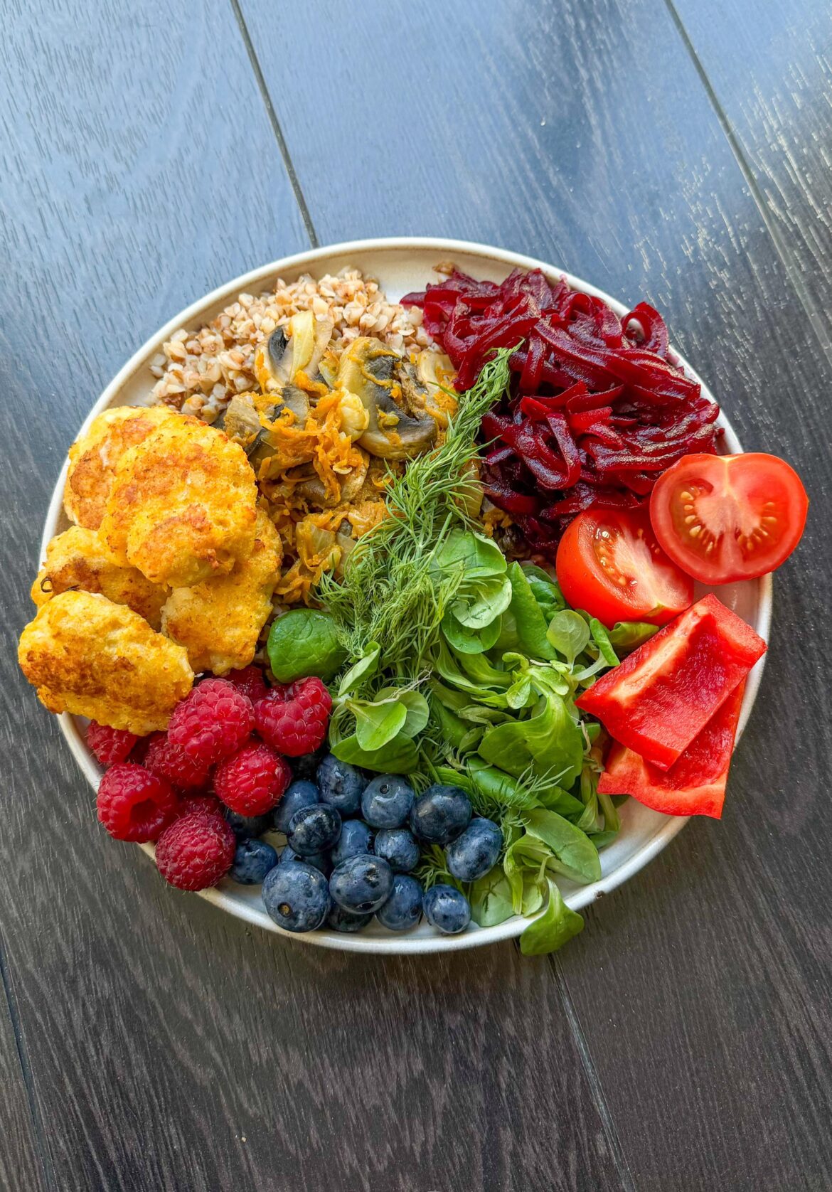 Buckwheat and homemade fish patties