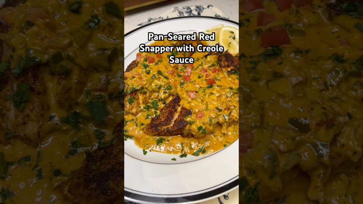 Pan Seared Red Snapper Recipe! #fish #redsnapper #easyrecipe #cookingshorts #dinner #fishrecipe