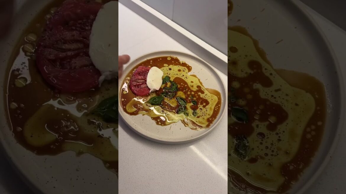 Italian Caprese Salad with Garden Tomato, Basil and Mozarella, my way!