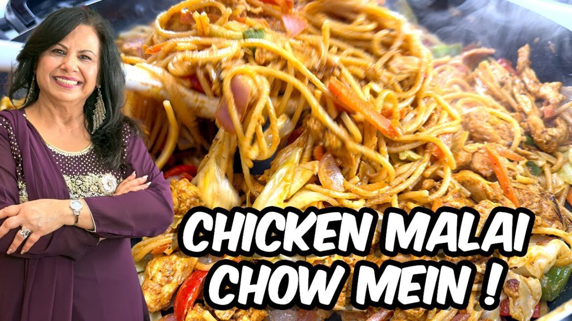Quick and Easy Dhunadar Chicken Malai Chow Mein Recipe in Urdu Hindi - RKK